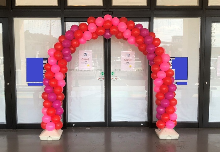 公式の店舗 デコバルーン アーチキット Ｄカラーラブピンク バルーン 風船 装飾 飾り イベント オープン 開店 長期設置 アーチ